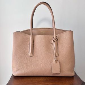 Kate Spade Large Margaux Satchel in Light Fawn